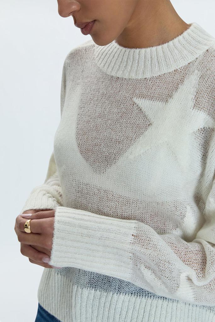 Pistola Denim Joslyn Sheer Sweater - Ivory Star