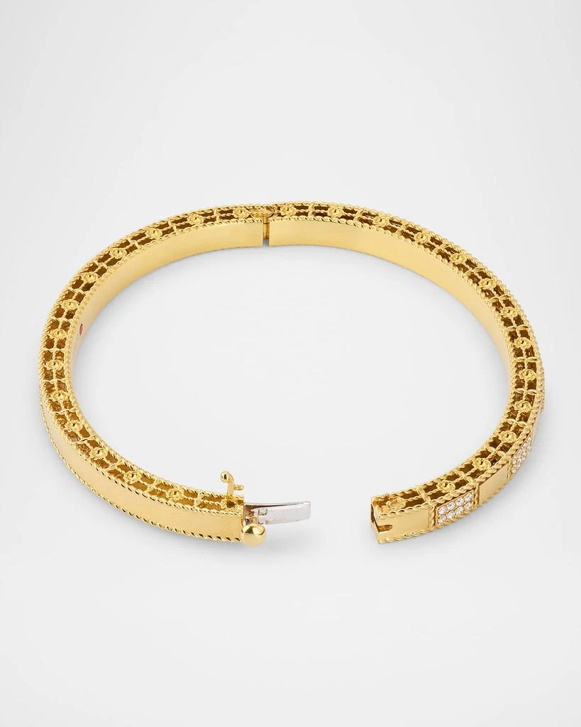 Roberto Coin 18K Yellow Gold Diamond Mosaic Bangle 4