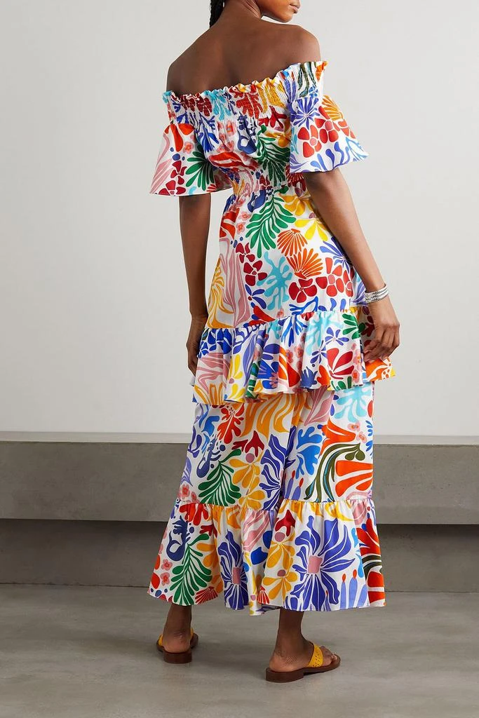 Borgo de Nor Elena off-the-shoulder printed cotton-poplin maxi dress 3
