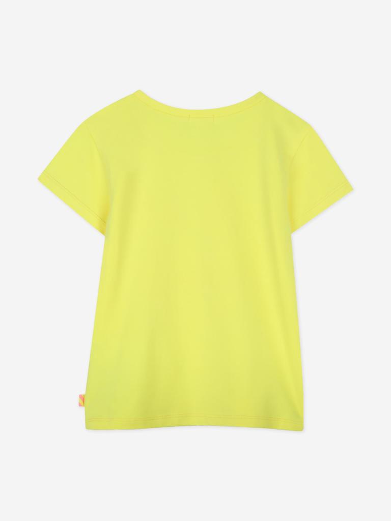 Billieblush Girls Heart Print T-Shirt in Yellow