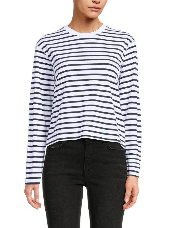 ATM Anthony Thomas Melillo Jersey Stripe Long Sleeve Tee 1