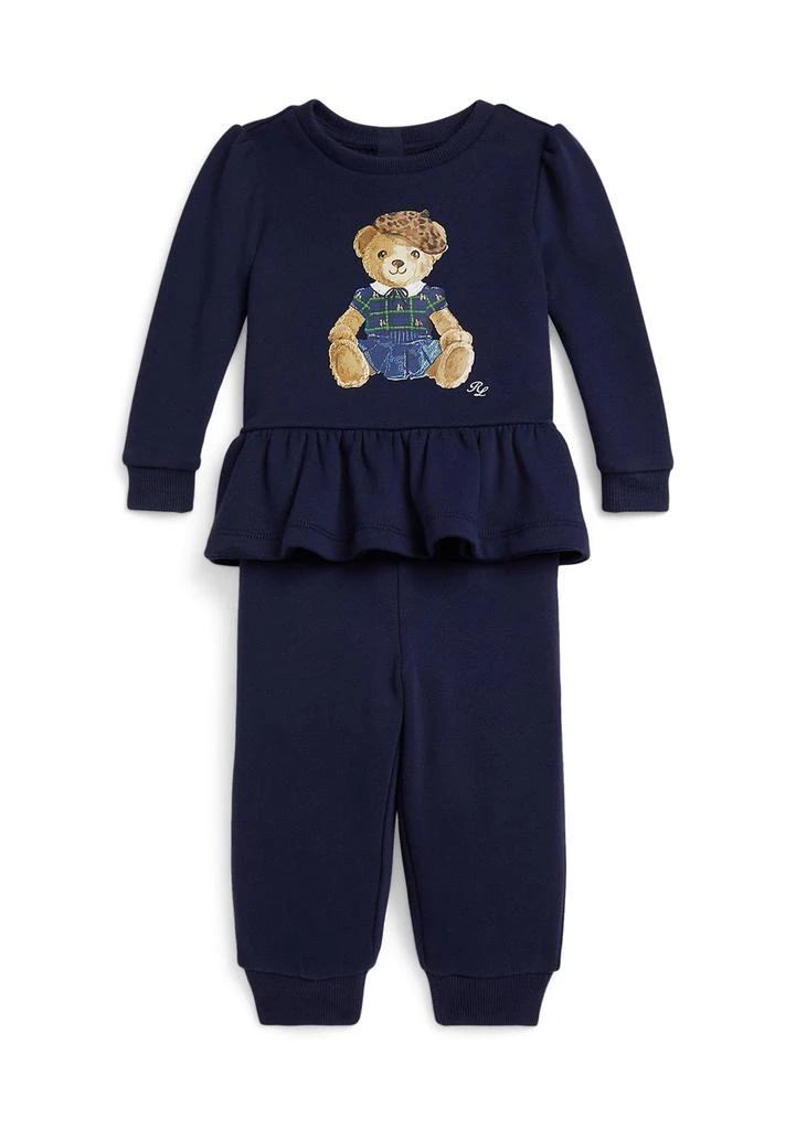 Ralph Lauren Baby Girls Polo Bear Fleece Sweatshirt 
Pants Set
