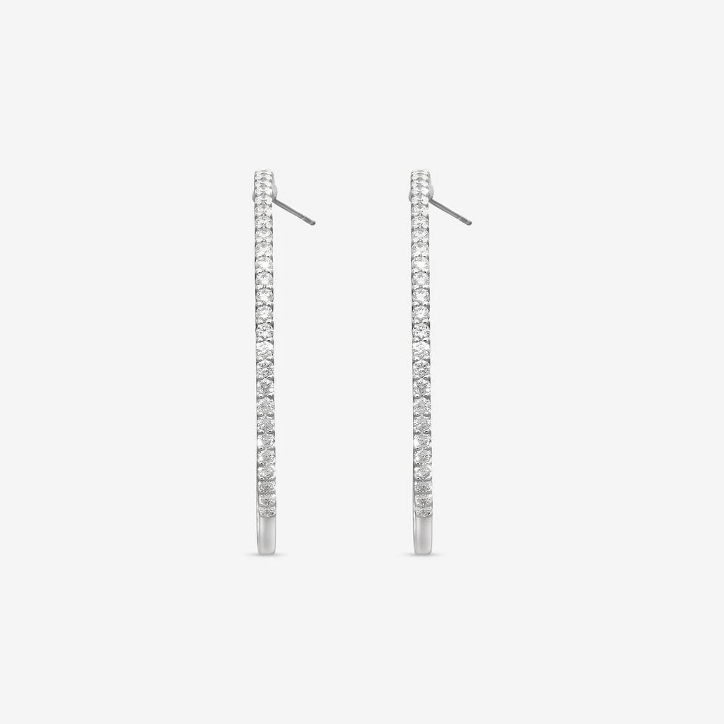 Mémoire Mémoire Woven Gallery 18K White Gold Diamond Hoop Earrings CHHO290 4
