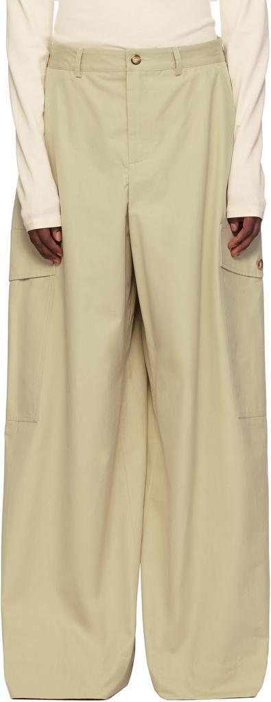 La Collection Beige Stein Trousers