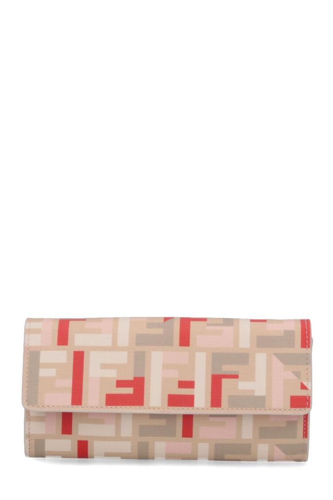 折りたたみ財布 FENDI FLOWER BOUQUET FF FABRIC MEDIUM TRI-FOLD WALLET Fendi Fendi Flower Bouquet Ff Fabric Medium Tri-Fold Wallet