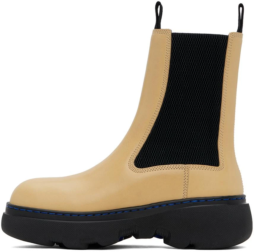 Burberry Yellow Leather Creeper Chelsea Boots 3