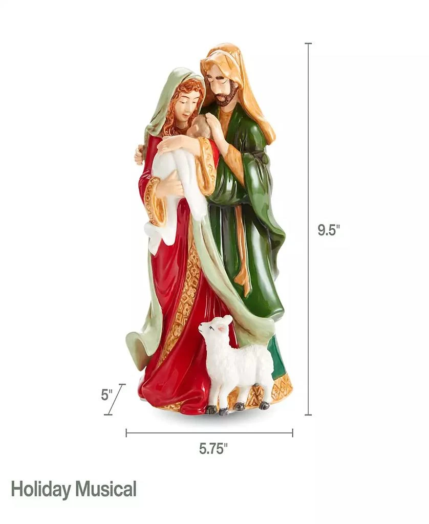 Fitz and Floyd Holiday Musical Holy Family Figurine, 9.5-in 5