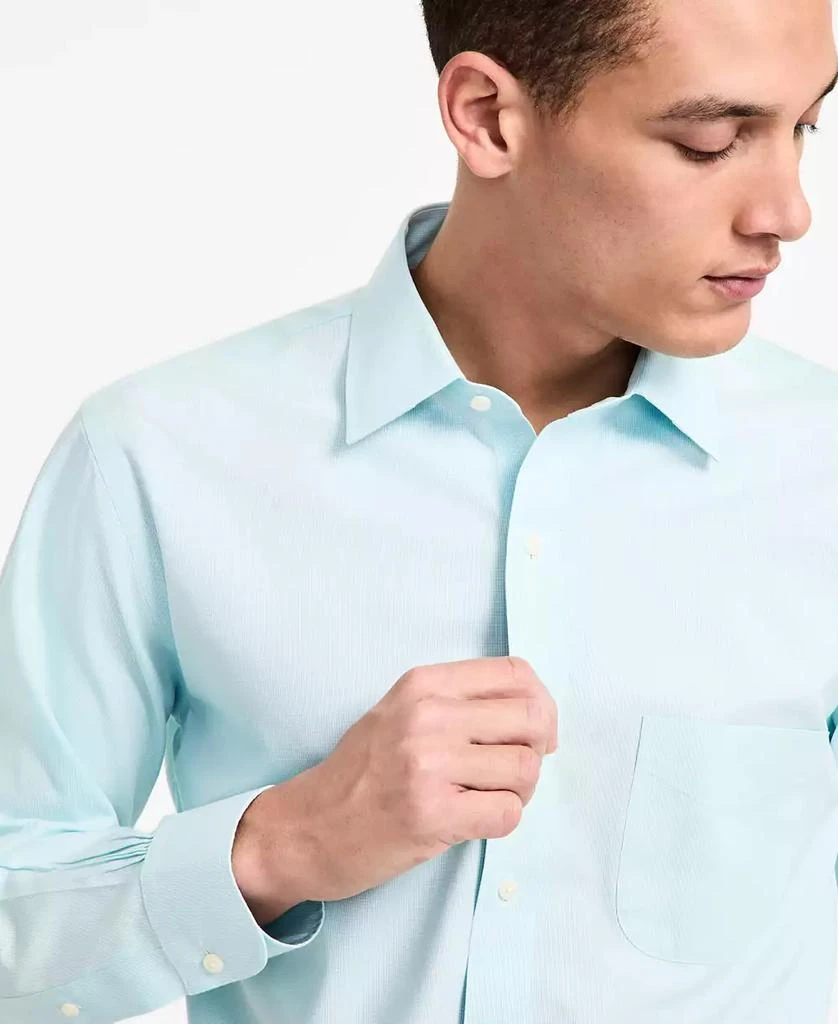 Brooks Brothers Men’s Regular Fit Non-Iron Spread Collar Houndstooth Pinpoint Dress Shirt 3
