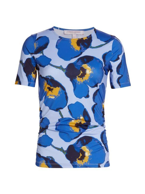 Carolina Herrera Ruched Poppy T-Shirt 6