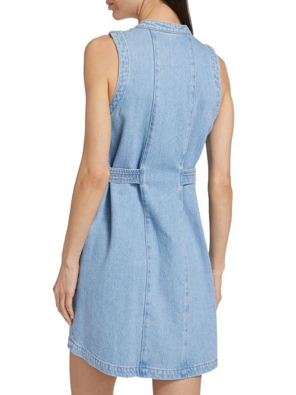 Derek Lam Camille Side Buckle Cotton-Blend Minidress 2