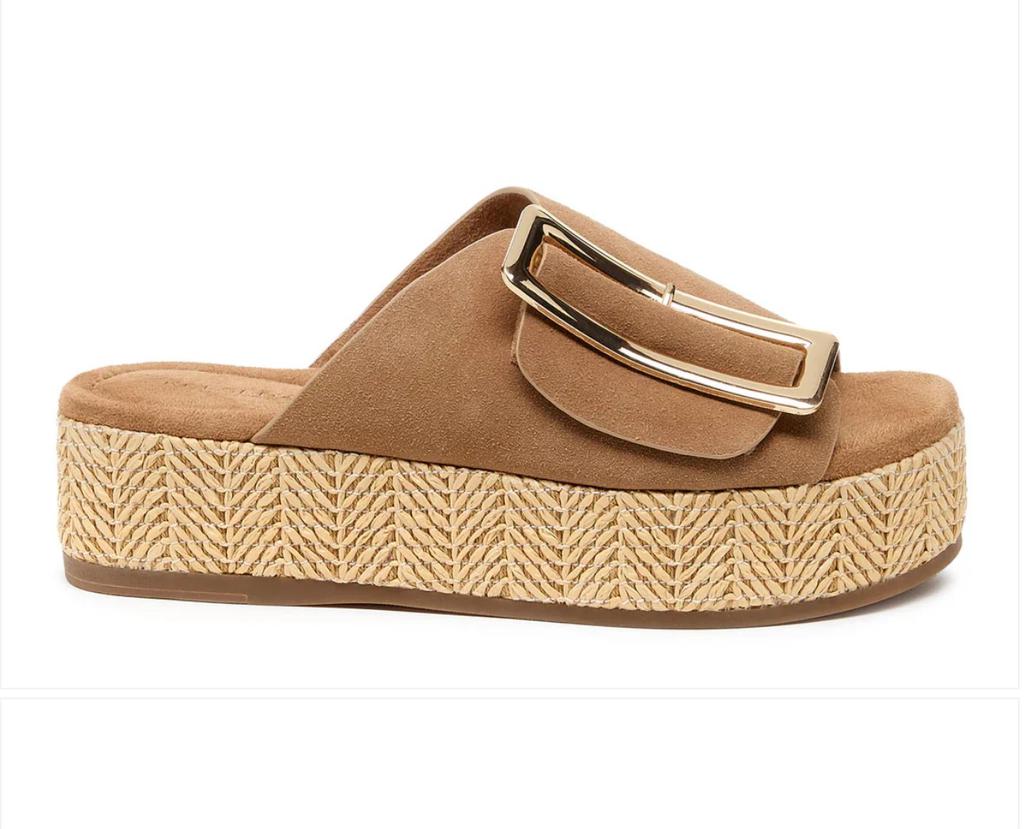 Kelsi Dagger Kelsi Dagger - Dover Bison Suede Platform Sandals