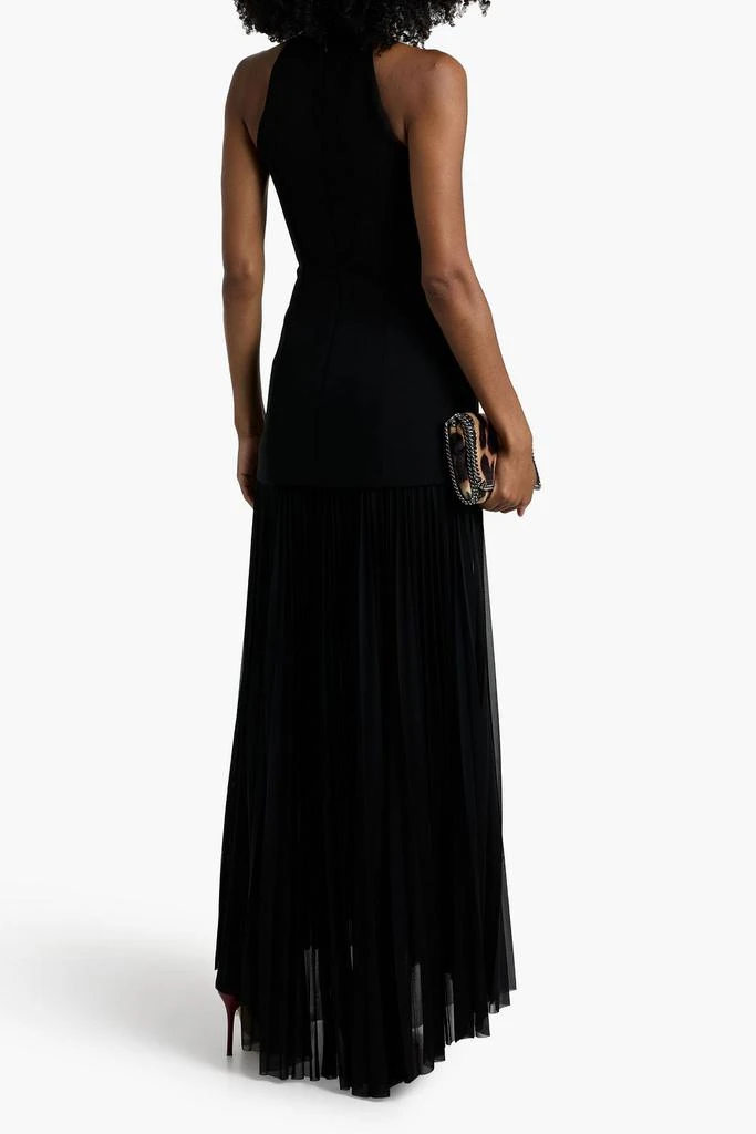 chinese dress ladies Lara Satin Pleated Gown