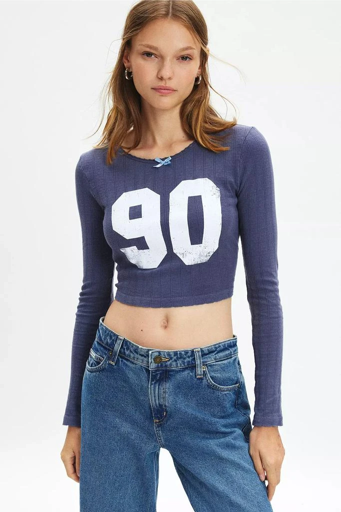 Future State Future State 90 Graphic Pointelle Long Sleeve Tee 1