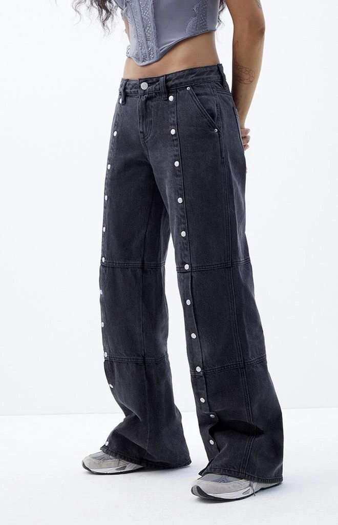 PacSun Casey Black Low Rise Seam Baggy Jeans 1