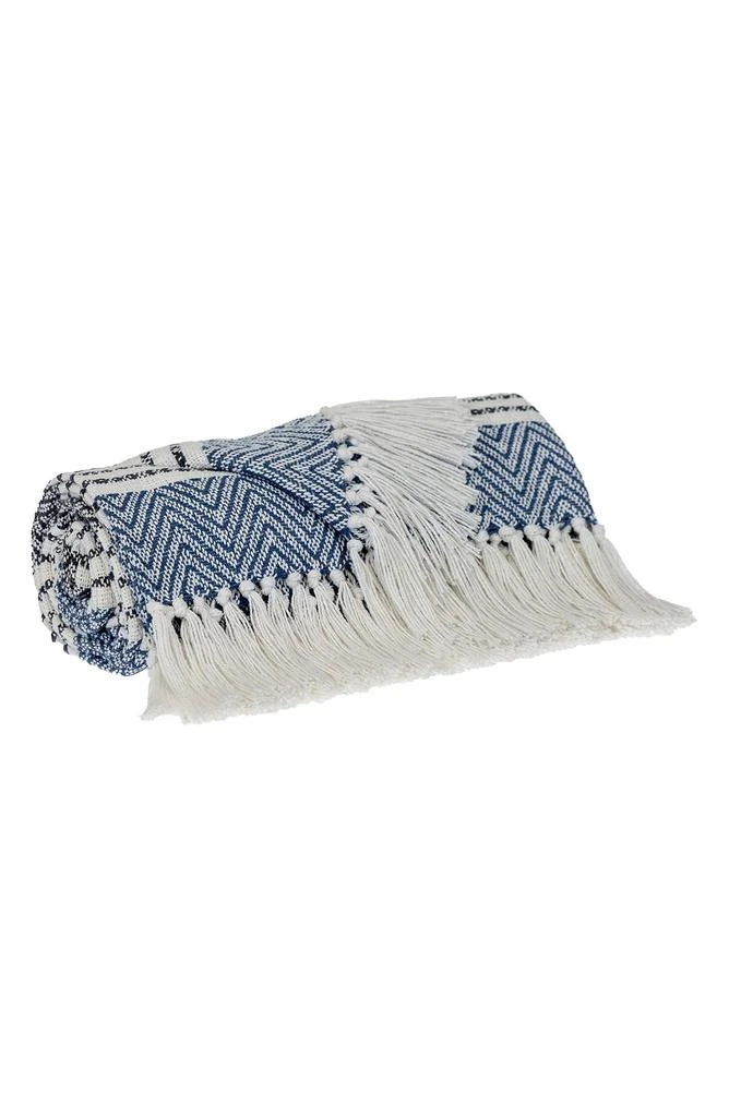 Parkland Kai Stripe Fringe Trim Throw Blanket 2