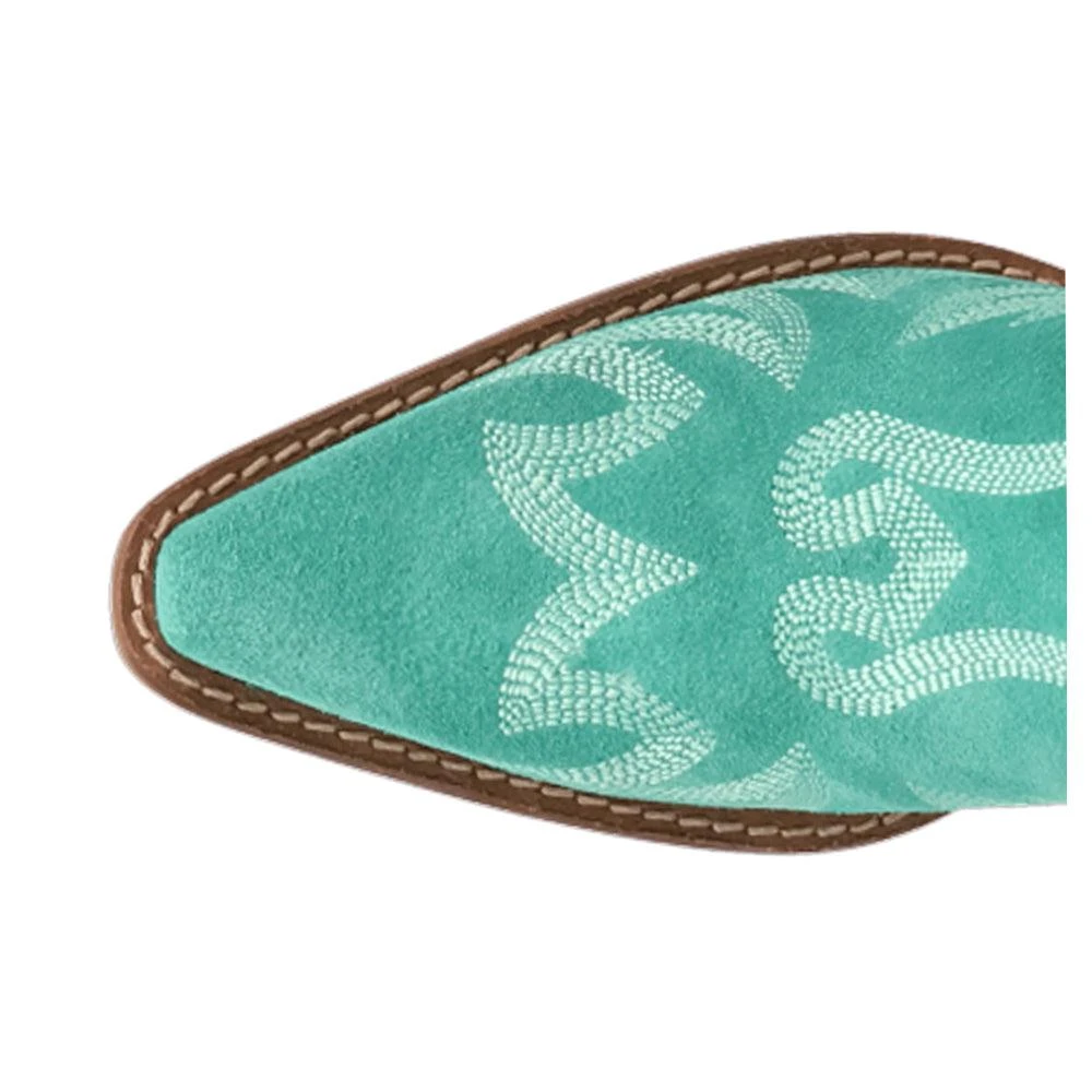 Dingo Wild Sage Fringe Snip Toe Zippered Cowboy Booties 4