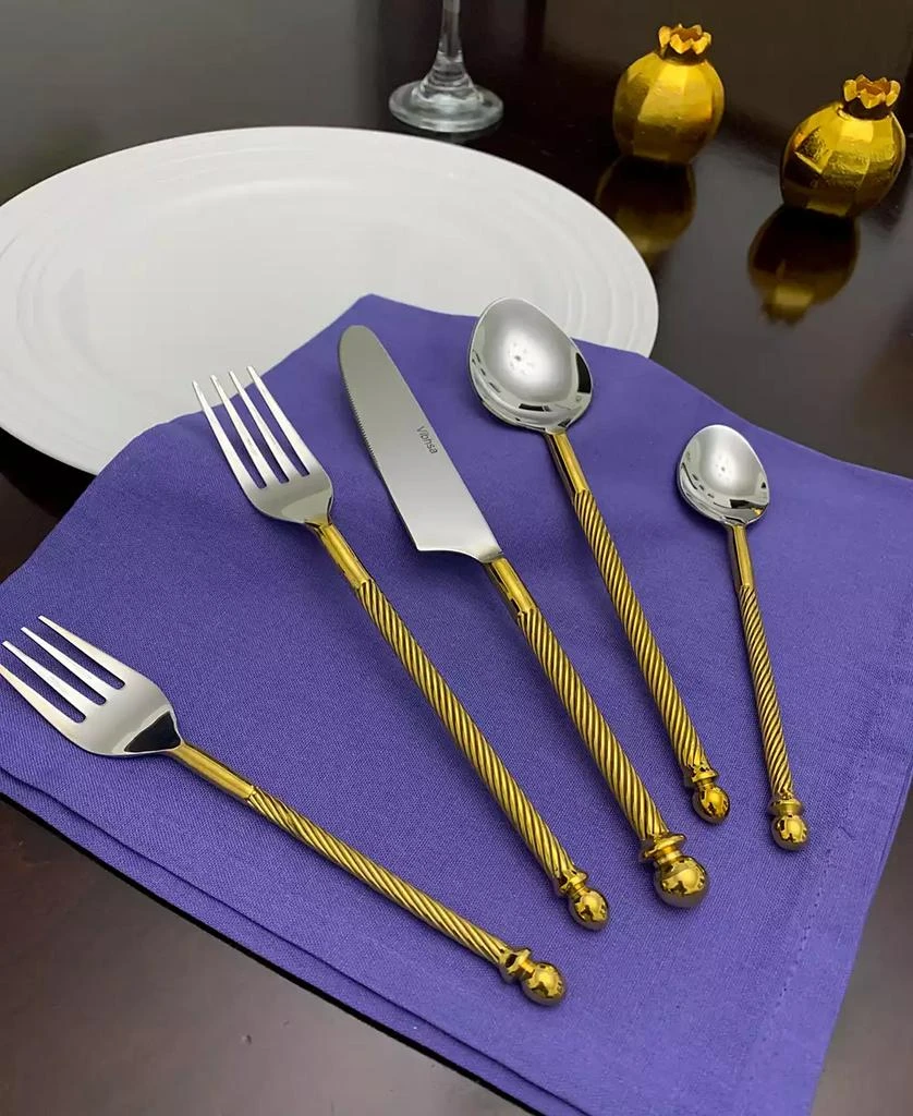 Vibhsa Swirl 20-Pc. Flatware Set, Serving for 4 6