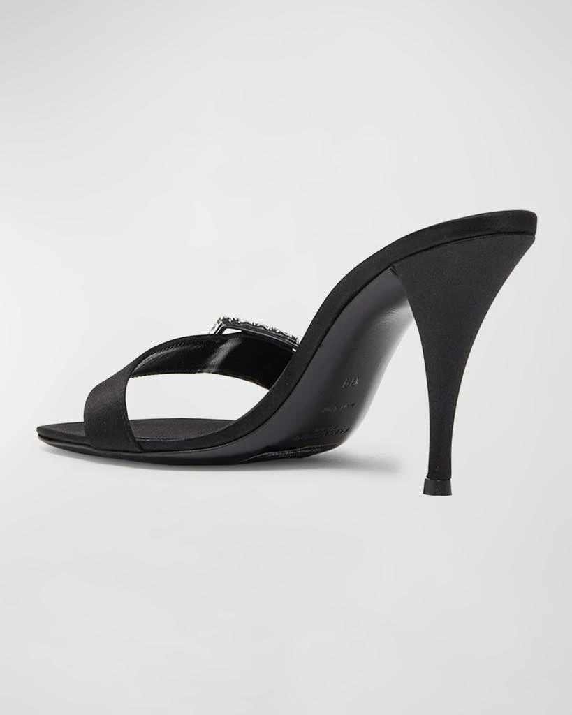 Yves Saint Laurent Simone Satin Buckle Mules 4
