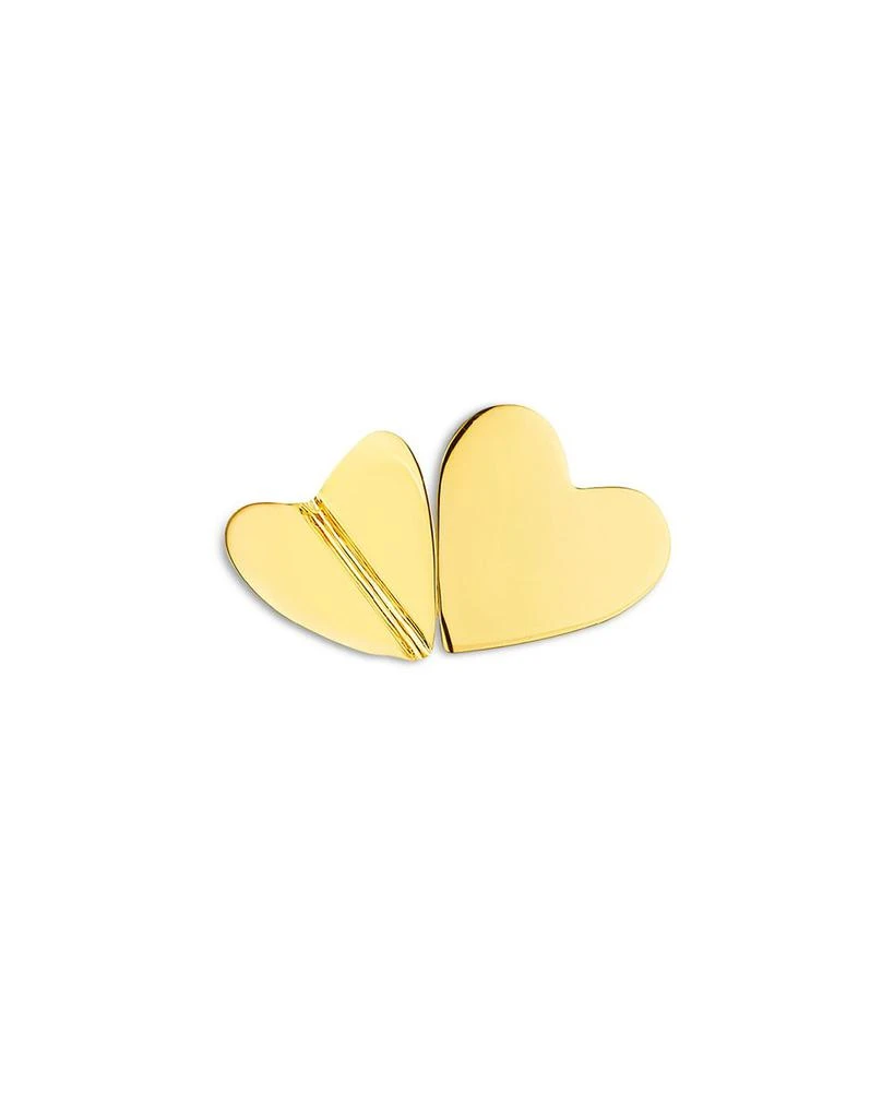 CADAR 18K Yellow Gold Endless Wings of Love Double Heart Ring 2