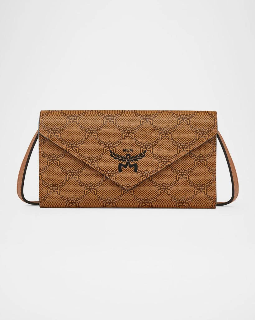 MCM Himmel Lauretos Envelope Leather Wallet on Chain 1