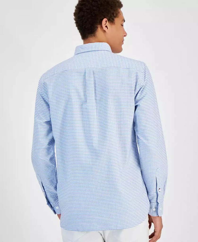 Tommy Hilfiger Men's Gingham Long Sleeve Button-Down Oxford Shirt 2
