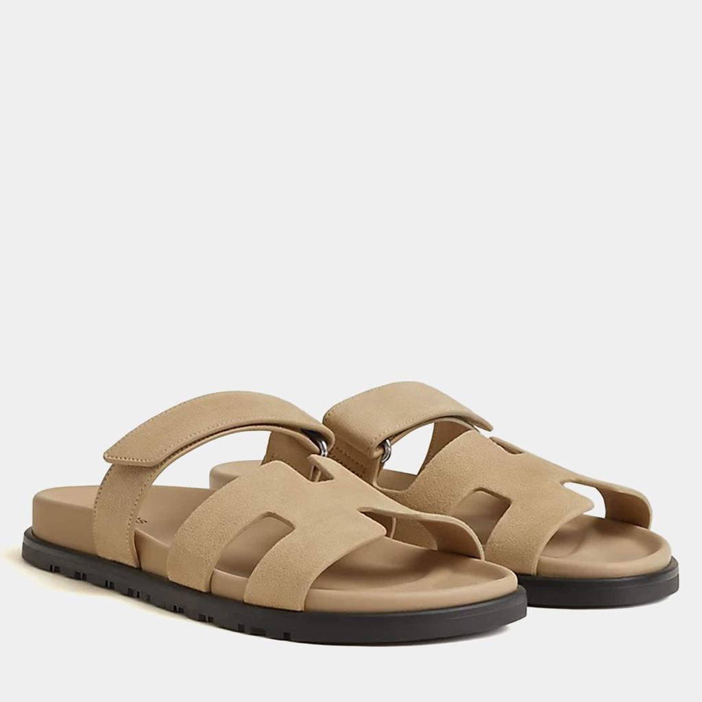 Hermes Hermes Chypre Sandal Size 36 Beige Lin Calfskin - Sandals