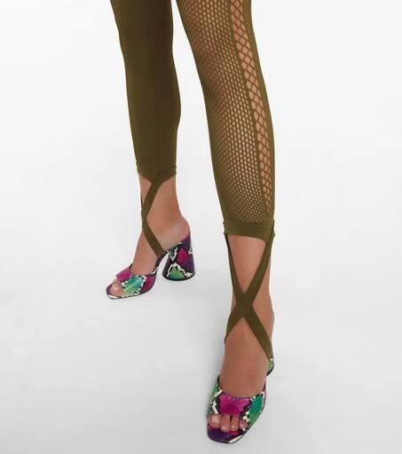The Attico Jersey and mesh stirrup leggings 5