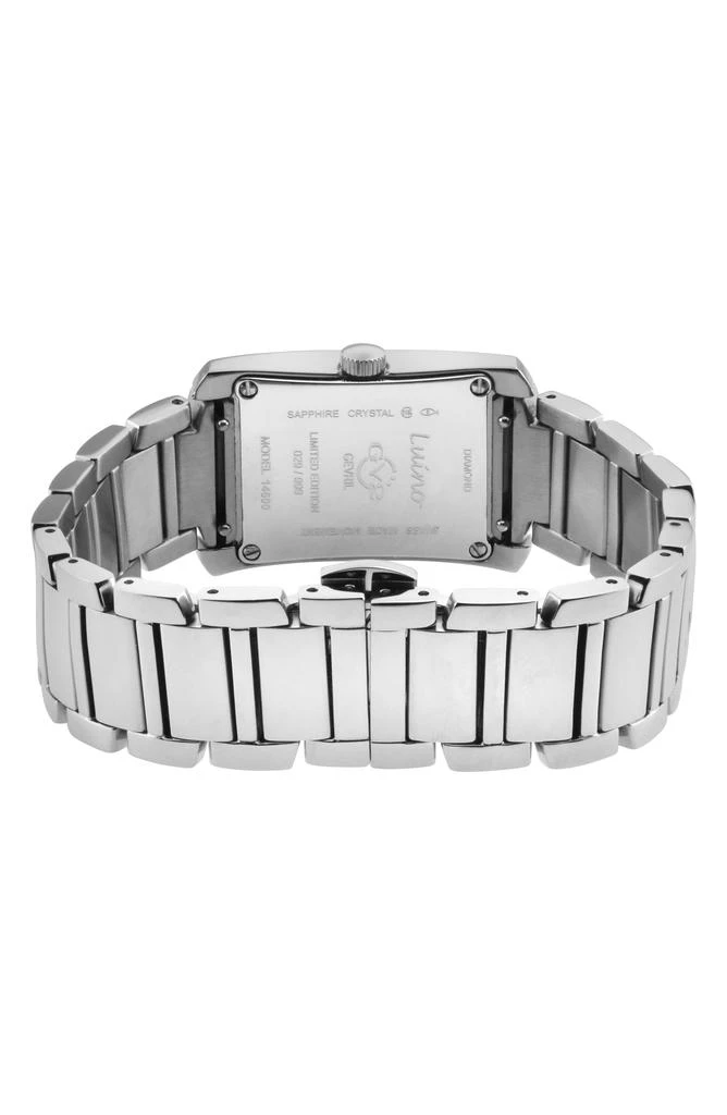 GV2 Women's Luino Rectangle Diamond Dial Bracelet Watch, 29.5mm 2