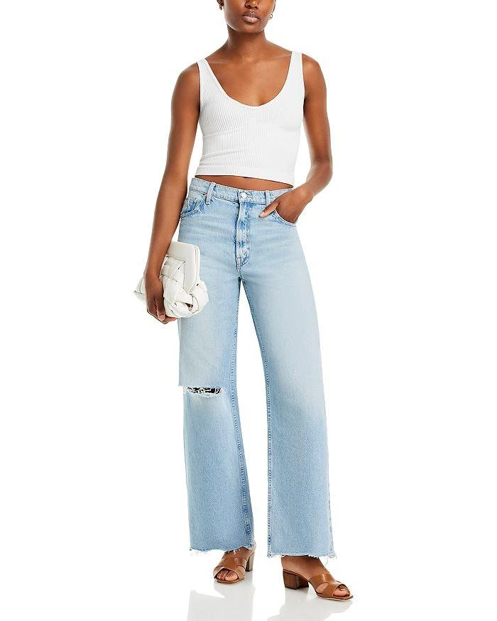 MOTHER The Spinner Nerdy High Rise Wide Leg Jeans in We Bounced 2