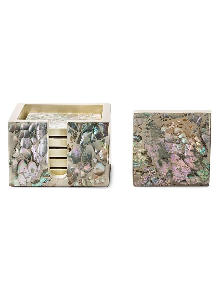 LADORADA Mother Of Pearl 4-Piece Natural Coaster Set 1