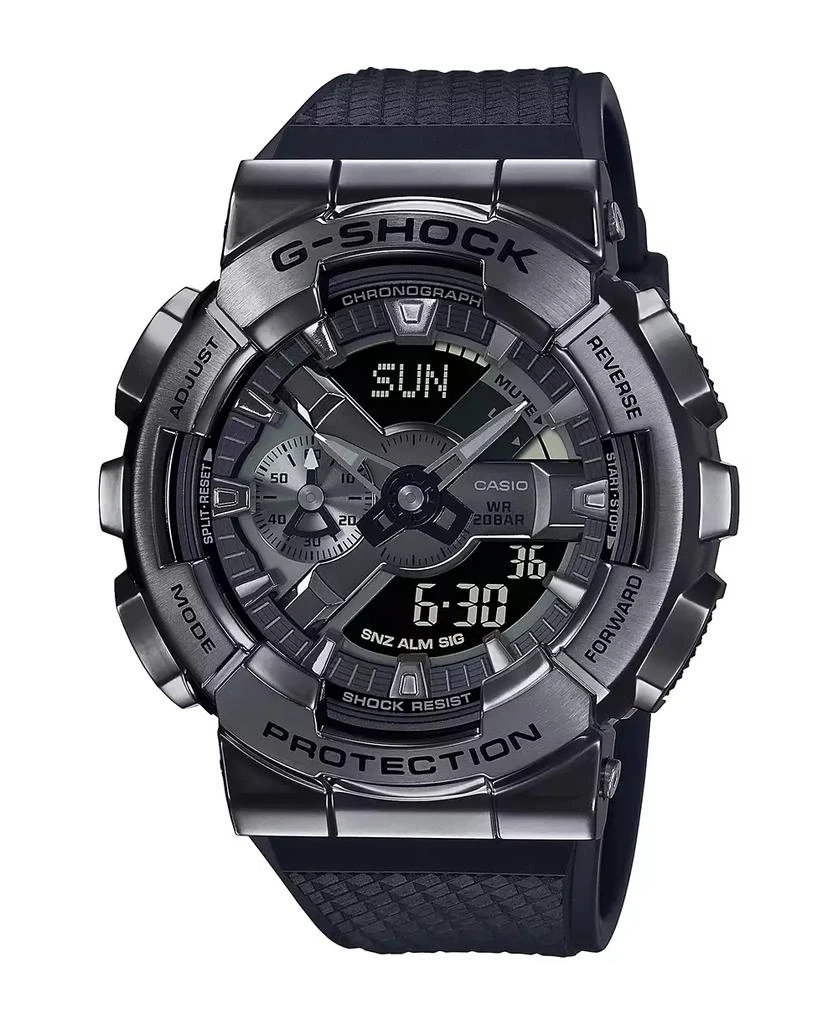 G-Shock Men's Analog-Digital Black Resin Watch, 48.8mm, GM110BB-1A 1