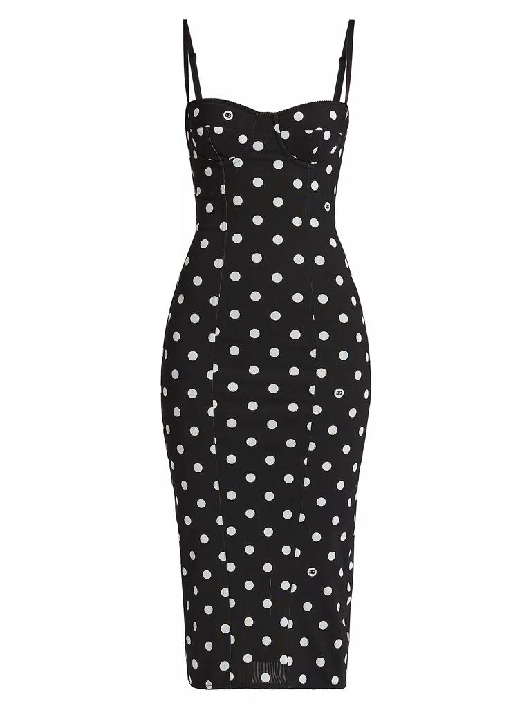 Dolce & Gabbana Polka Dot Sweetheart Midi-Dress 1