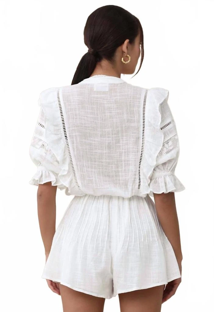 ABLE Babydoll Romper In White 2