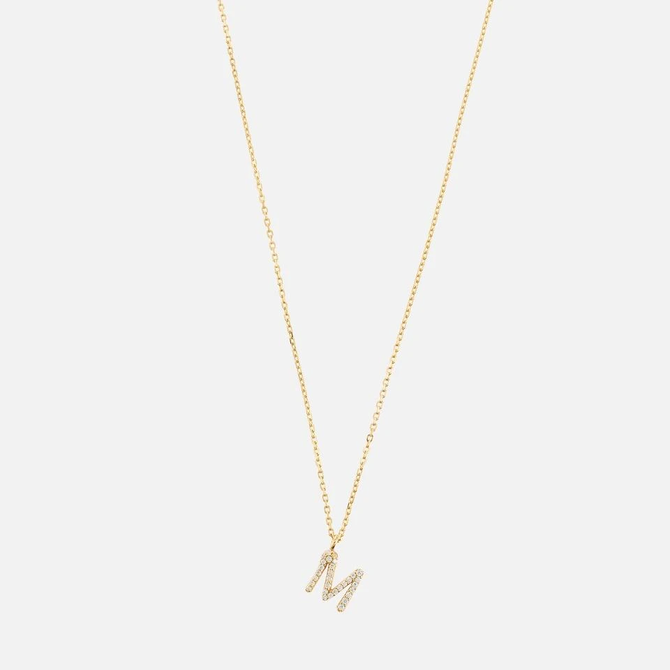 ASTRID & MIYU Astrid & Miyu Initial Pavé 18K Gold-Plated Necklace 2