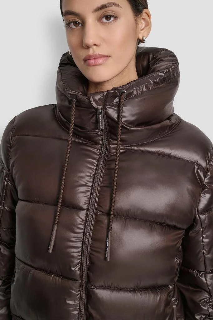 DKNY FUNNEL-NECK LIGHTWEIGHT PUFFER JACKET 5