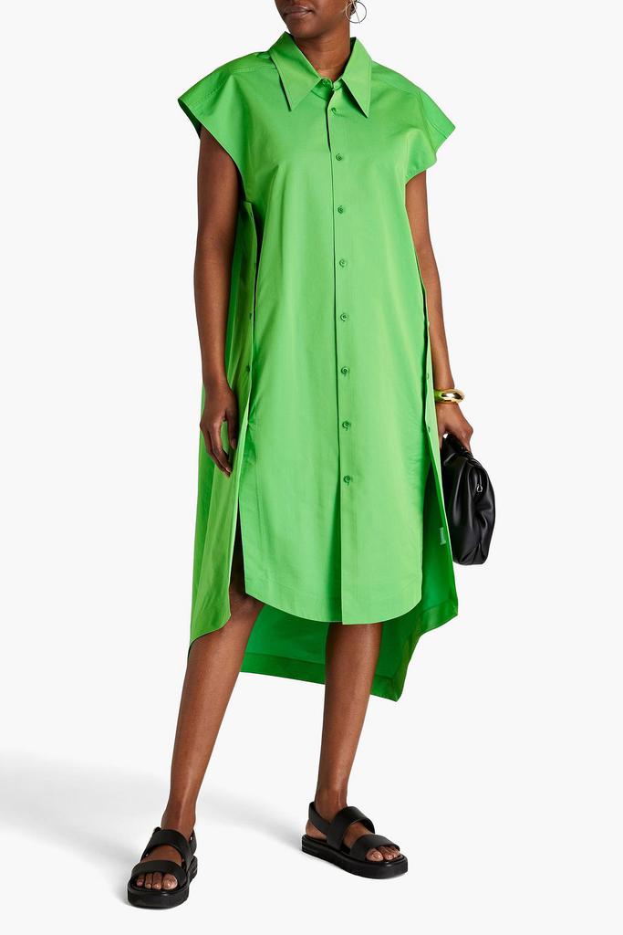 PETAR PETROV Adri cotton and silk-blend poplin midi shirt dress