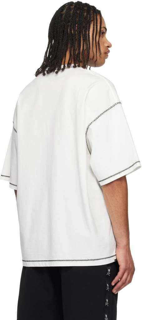 mastermind JAPAN White Boxy Cross-Stitch T-shirt 3