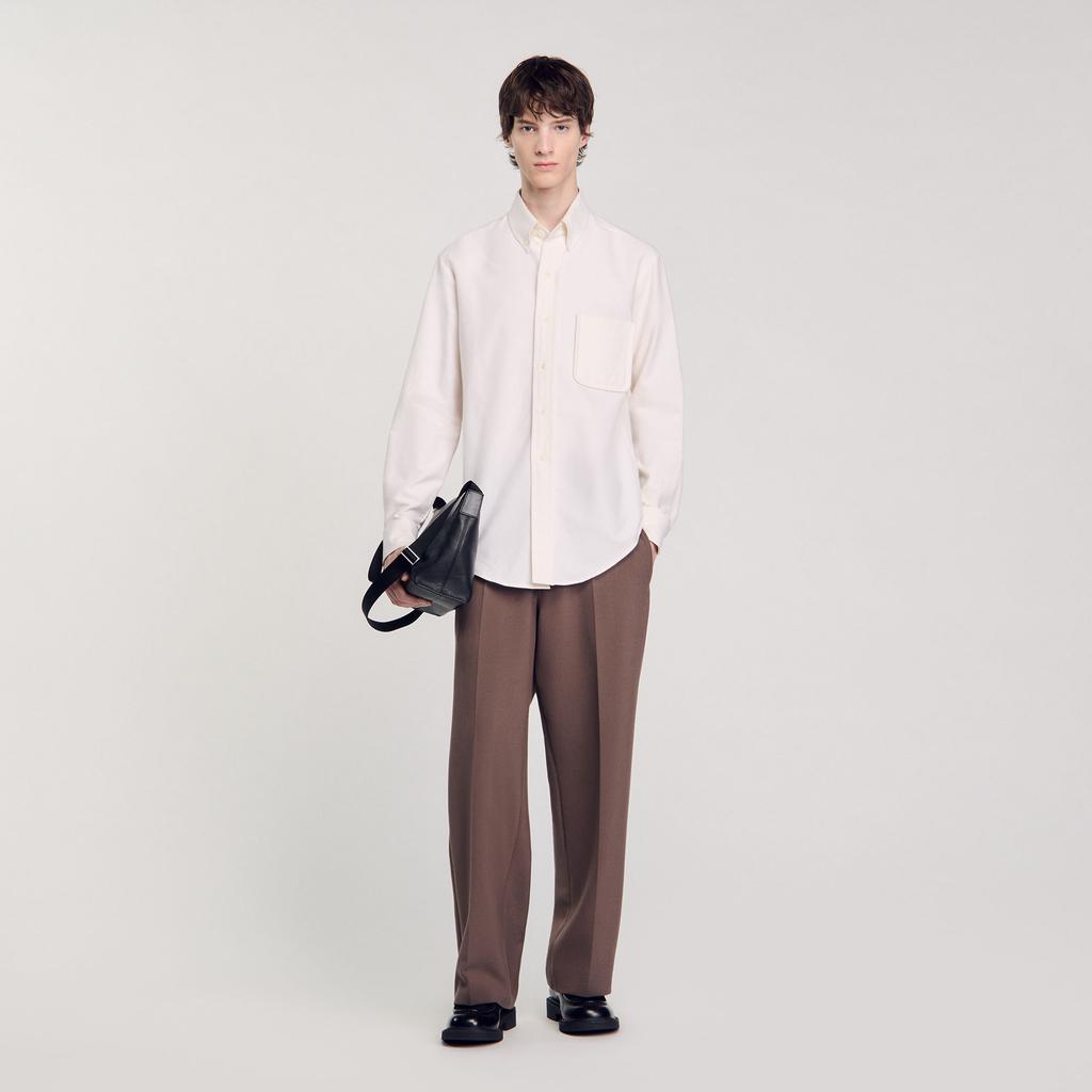 Sandro Oxford flannel shirt