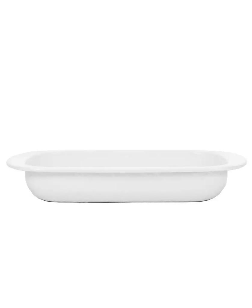Golden Rabbit Solid White Enamelware Collection 3 Quart Baking Pan