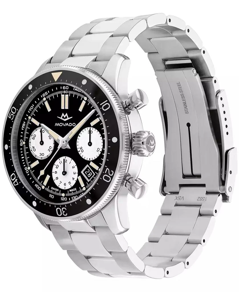 Movado Men's Super Sub Sea Alta Swiss Automatic-Chronograph Dura Steel 904L Watch, 43mm 2