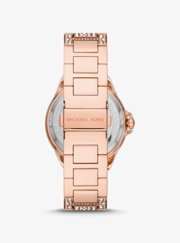 Michael Kors Oversized Camille Pavé Rose Gold-Tone Watch 3