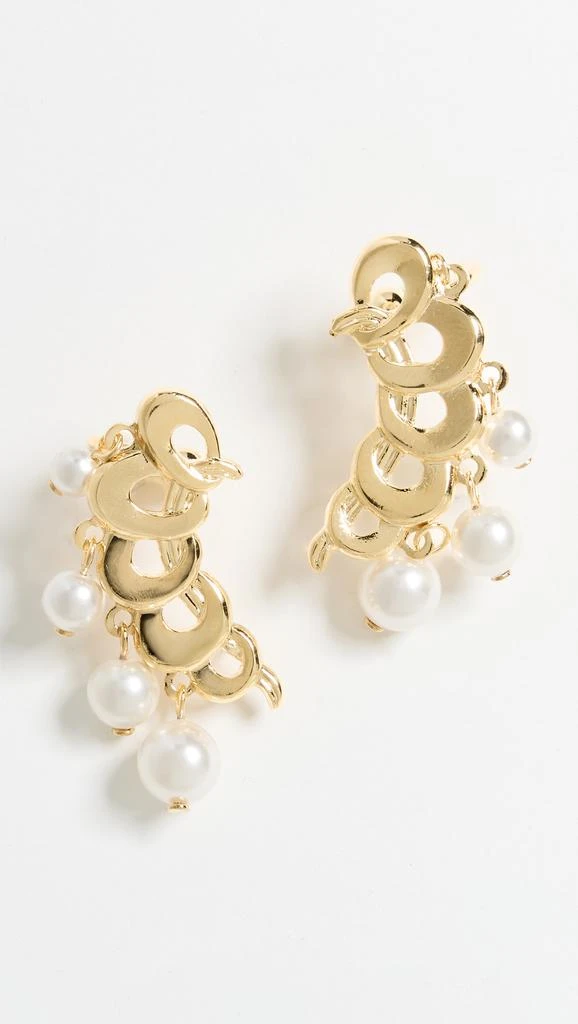 LELET NY Arlo Pearl Dangle Climber Earrings 1