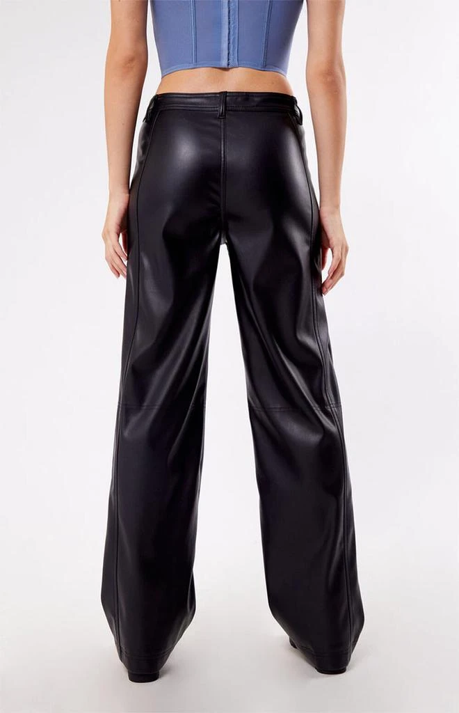 PacSun Faux Leather Low Rise Straight Leg Pants 4