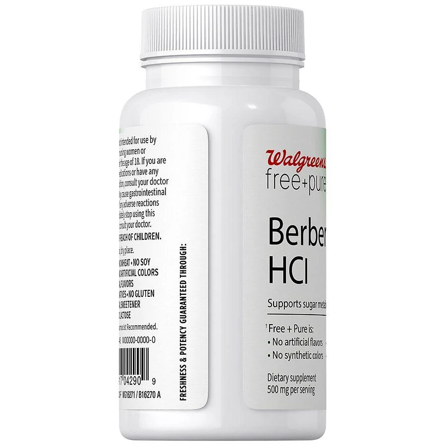Walgreens Free & Pure Berberine HCI Capsules 4