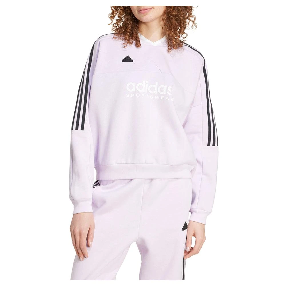 Adidas Tiro V Neck Long Sleeve Sweatshirt