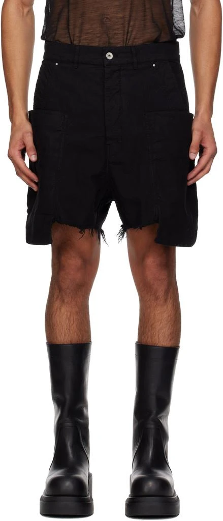Rick Owens Black Concordians Stefan Cargo Shorts 1