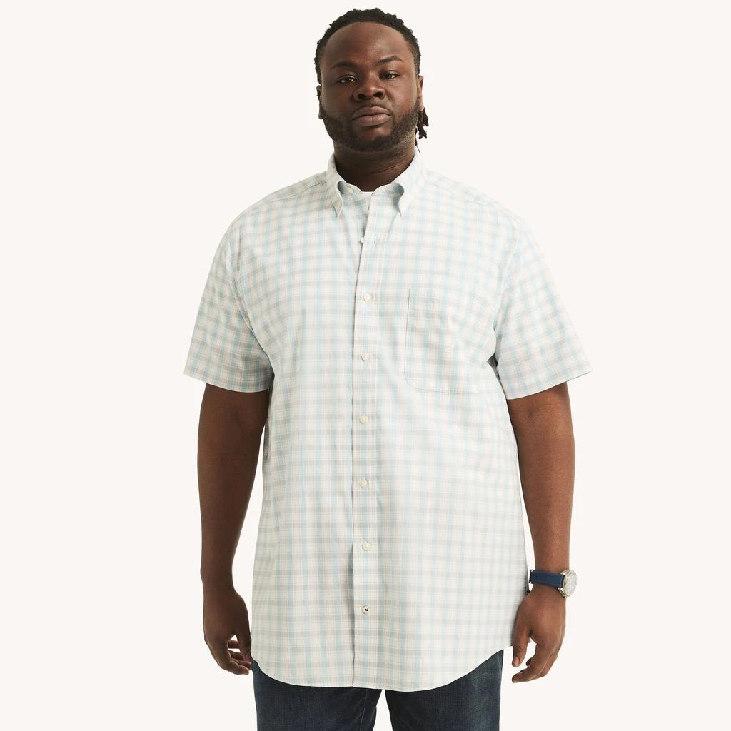 Nautica Mens Big & Tall Sustainably Crafted Classic Fit Plaid Short-Sleeve Shirt 1