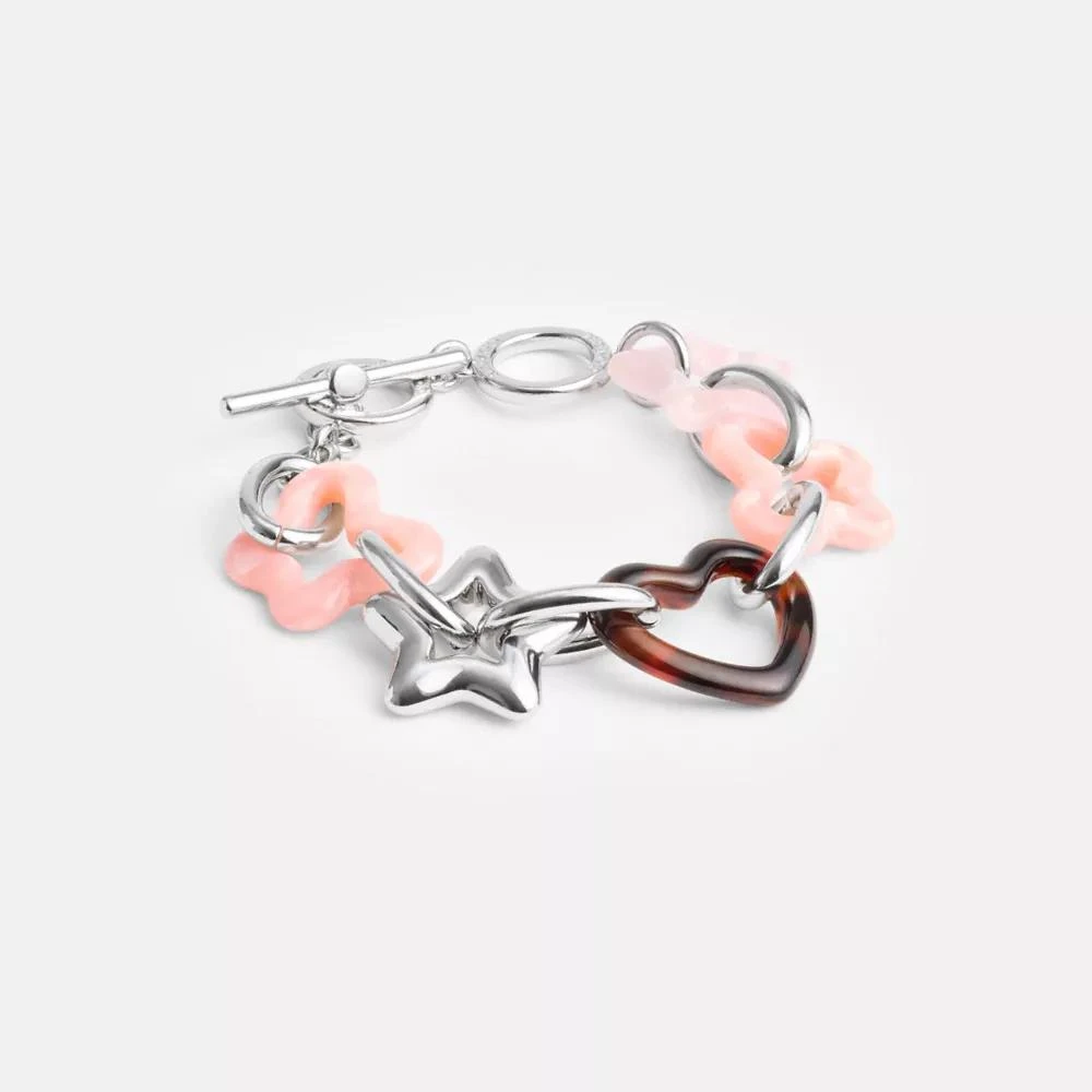 Coach Heart Butterfly Link Bracelet 1