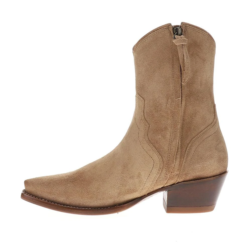 Tecovas The Dakota Snip Toe Zippered Suede Cowboy Booties 3