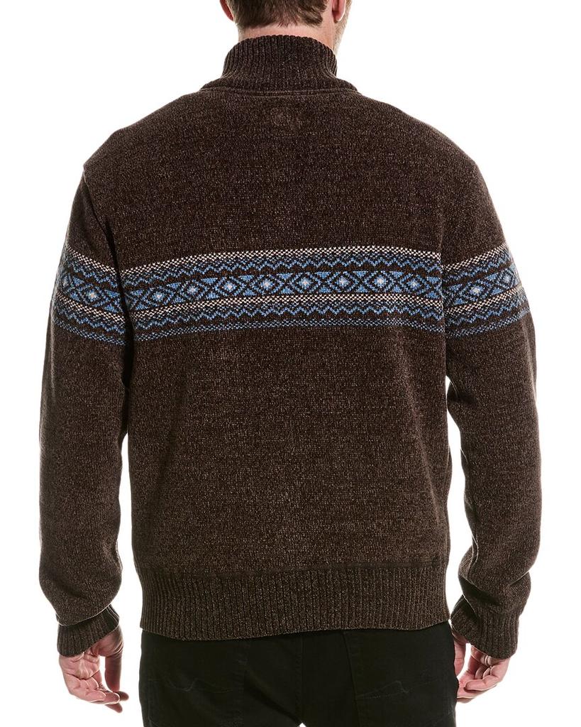 Point Zero Chenille 1/4-Zip Mock Neck Sweater